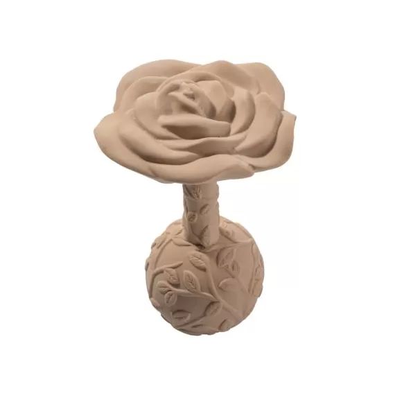 Hochet de dentition en hévéa Rose beige