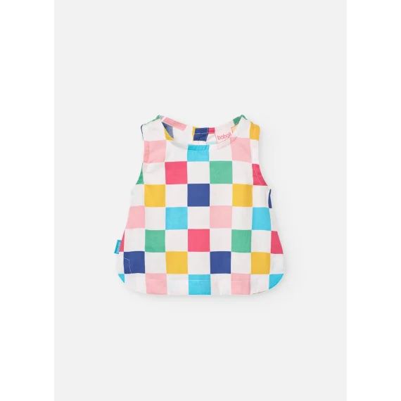 Top En Coton Avec Imprimé Carreaux Multicolore
