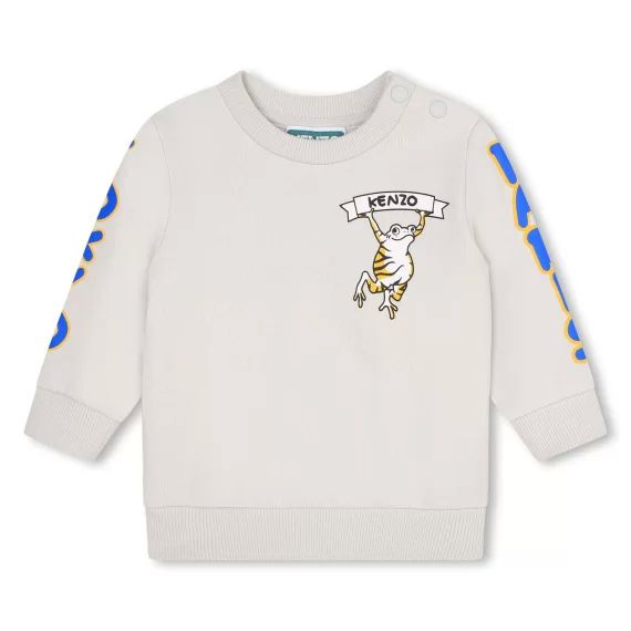 Sweat-shirt en molleton gratté Garçon Beige
