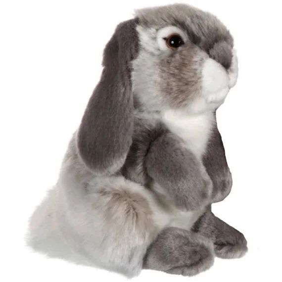 Peluche – Gipsy Toys – Lapin bélier – 18cm – Gris blanc