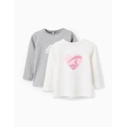 Pack 2 T-shirts À Manches Longues Blanc