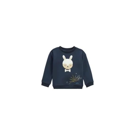 Sweat-shirt Bébé En Molleton Gribouille Bleu