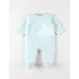 Pyjama En Velours Côtelé Rhinocéros Turquoise