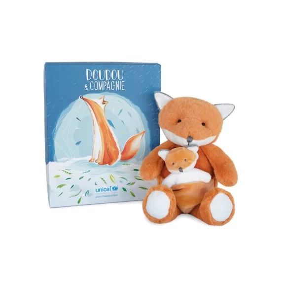 Coffret peluche renard Bébé & moi UNICEF (25 cm)