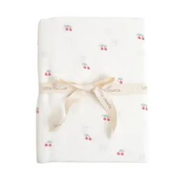 Maxi Lange Gaze De Coton Bio Cerises