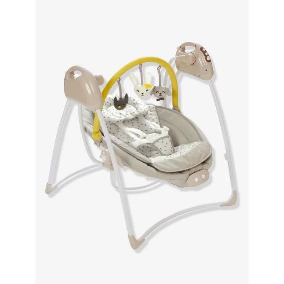 Balancelle avec arche de jeux Babyswing vertbaudet gris