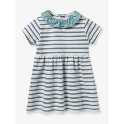 Robe Marinière Bébé Tissu Liberty® – Cyrillus Vert Imprimé