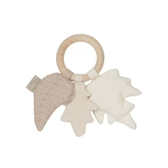 Hochet anneau Leaves naturel