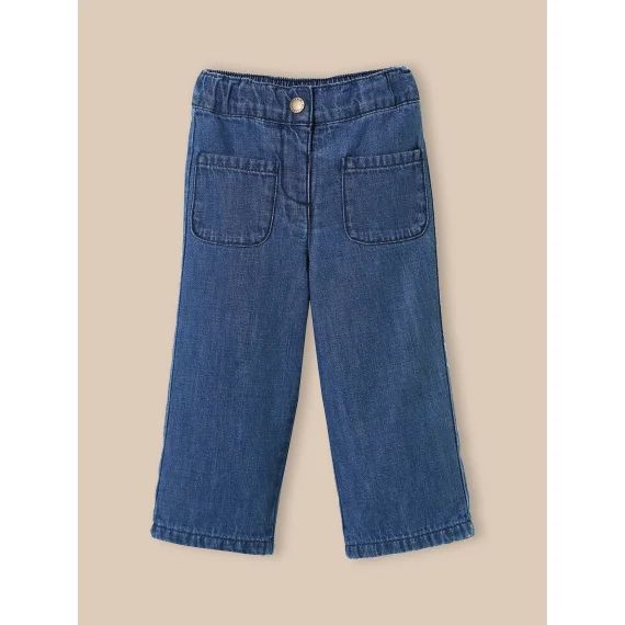 Pantalon En Denim Light Denim Bleu