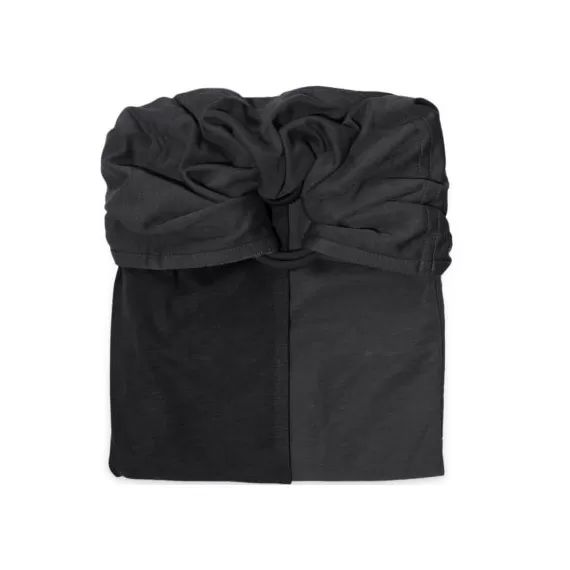 Petite écharpe Sling sans noeud gris anthracite et noir