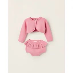 Boléro + Bloomer Avec Volants Rose Clair