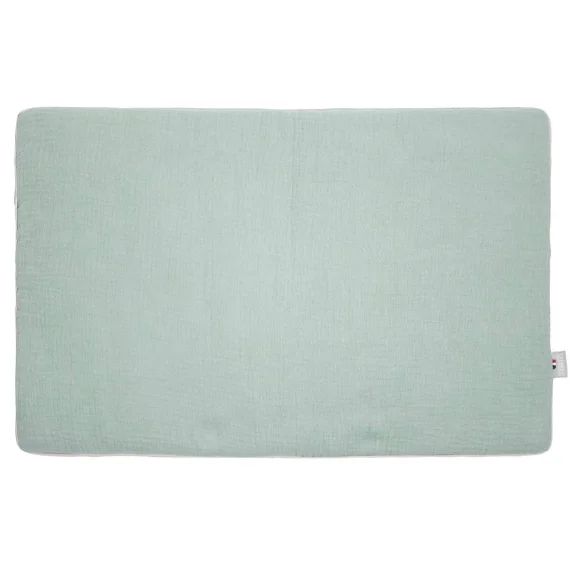 Oreiller Plat En Gaze De Coton Jeanne Vert De Gris