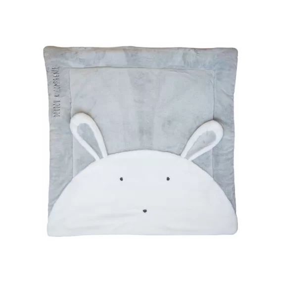 Tapis de jeu Tapidou lapin gris (100 x 100 cm)