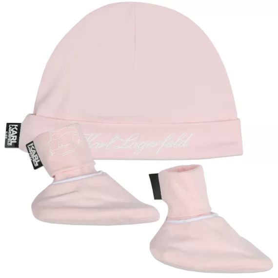 BONNET+CHAUSSONS+BOITE UNISEXE Rose