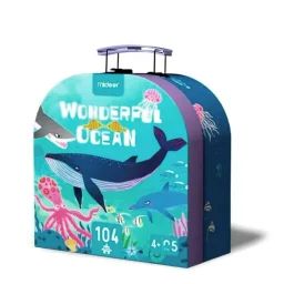 Ma Valise Puzzle Océan 104 Pcs Bleu