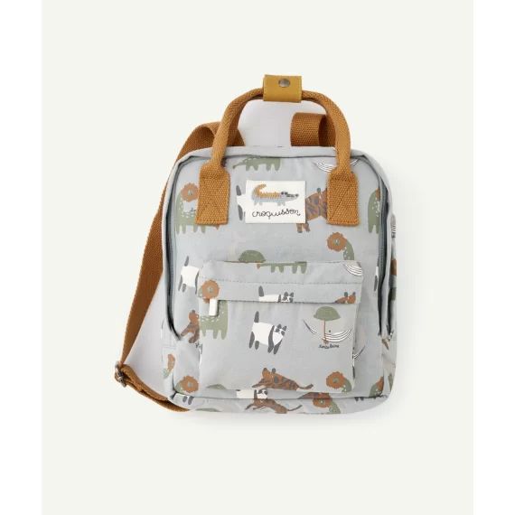 Sac à dos bébé garçon vert avec imprimé animaux –  – Soldes