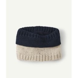 Snood gris et bleu marine en fibres recyclées bébé garçon –  – Soldes