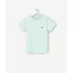 T-shirt bébé garçon vert menthe en coton bio avec poche –  – Soldes
