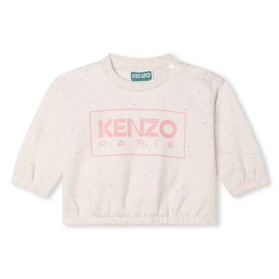 Sweat-shirt en molleton gratté Fille Beige