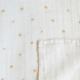 Maxi lange en coton bio Couronne (120 x 120 cm)