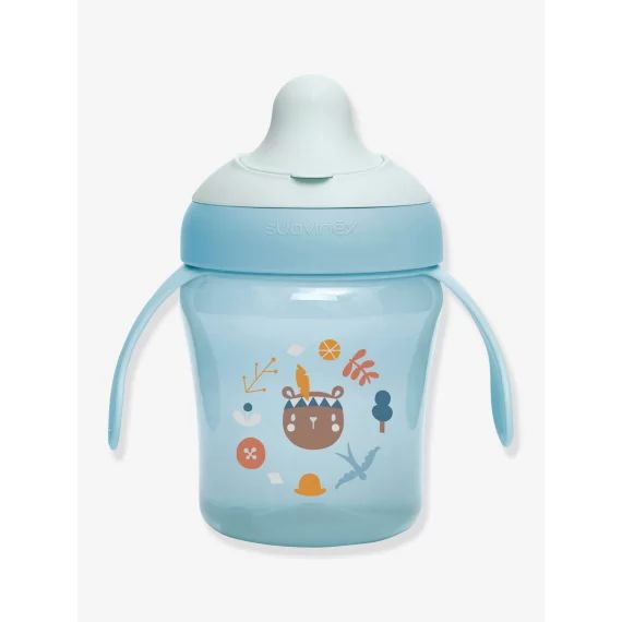 Tasse d&rsquo;apprentissage avec anses et bec rigide SUAVINEX foret bleu