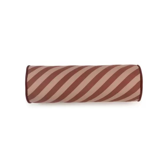 Coussin cylindrique Majestic Marsala Taupe