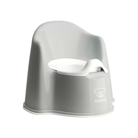 Pot bébé fauteuil gris et blanc