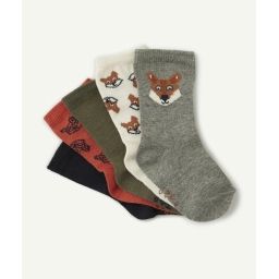 Le lot de 5 chaussettes avec animations renards –  – Soldes