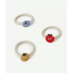 Lot de 3 élastiques bébé fille pailletés avec patch –  – Soldes