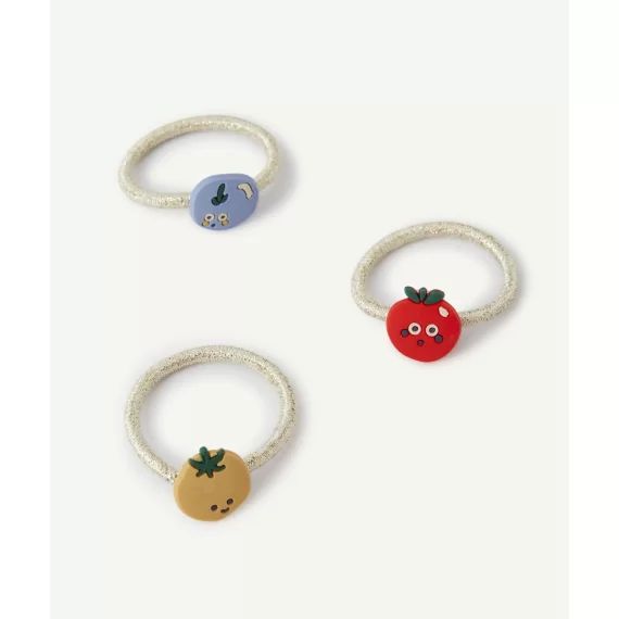 Lot de 3 élastiques bébé fille pailletés avec patch –  – Soldes