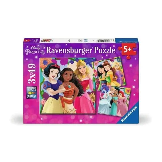Puzzles – Ravensburger – Princesses Disney – 3 X 49 Pièces – Girl Power ! Multicolore