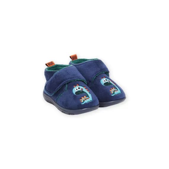 Chaussons Bottillons À Motif Dinosaure – Marine