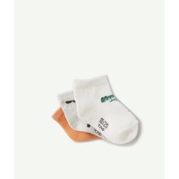 Le lot de 3 paires de chaussettes unies et imprimées –  – Soldes