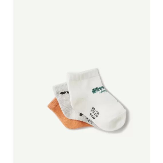 Le lot de 3 paires de chaussettes unies et imprimées –  – Soldes