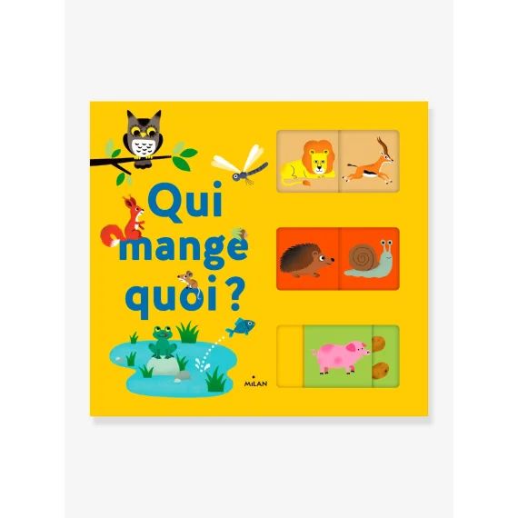 Livre – Qui mange quoi ? – ÉDITIONS MILAN blanc