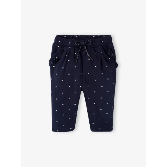 Pantalon molleton bébé fille marine