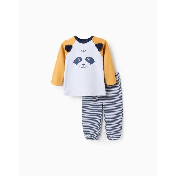 Pyjama En Coton Avec Oreilles Gris Clair