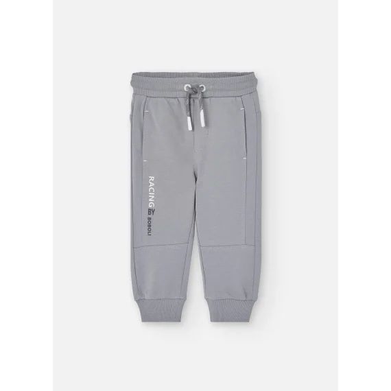 Pantalon De Sport 100 % Coton Avec Cordon De Serrage Gris