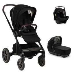 Poussette Nuna Mixx Next – Riveted + Nacelle Cari Next – Caviar + Coque Auto Pipa Next – Riveted