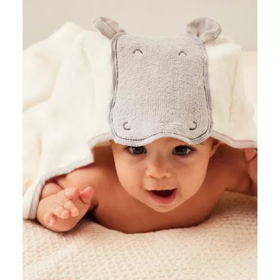 La cape de bain à animation hippopotame en coton biologique –  – Soldes