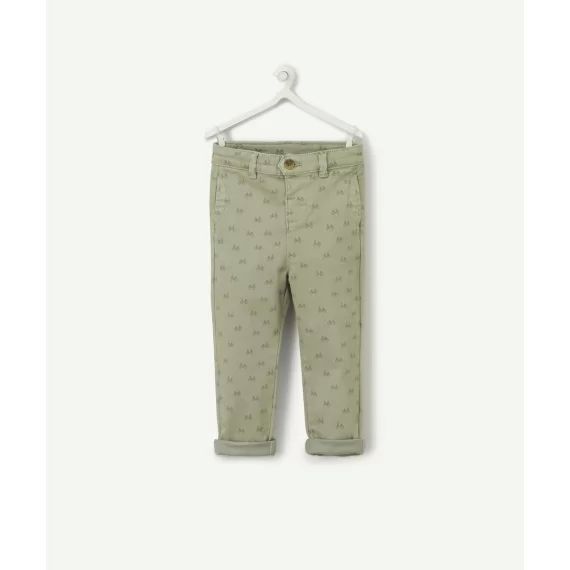 Le pantalon chino olive avec imprimé vélos –  – Soldes