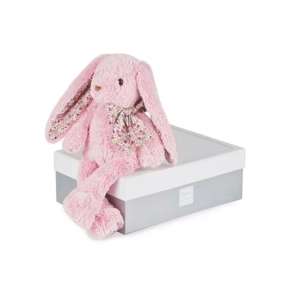 Coffret peluche Lapin Copains câlins rose (40 cm)