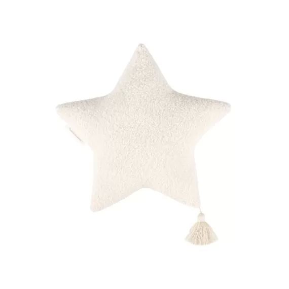 Coussin étoile fourrure Boho (40 cm)