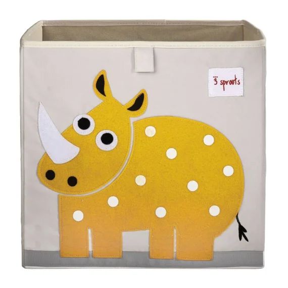 Cube De Rangement Rhinocéros Jaune