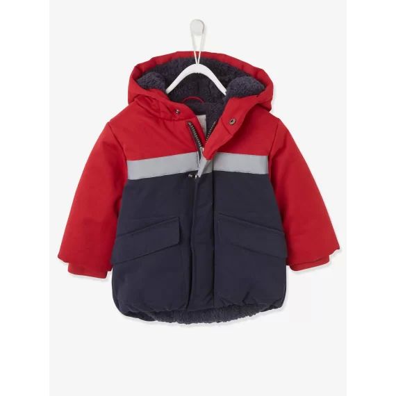 Doudoune colorblock bébé garçon rouge foncer