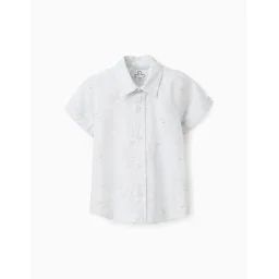 Chemise Florale En Coton Vert