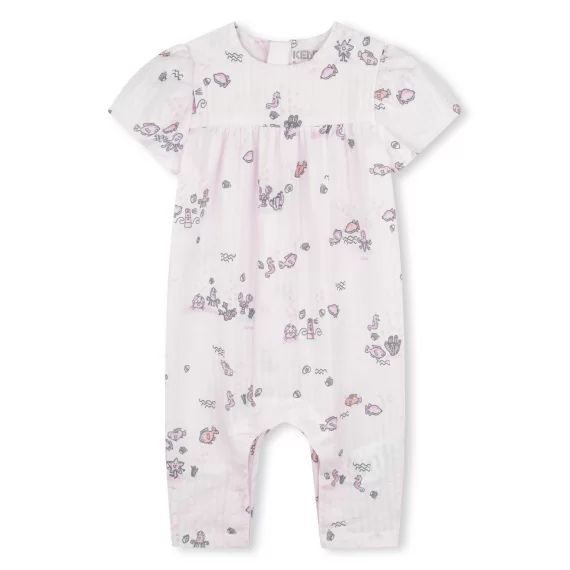 Combinaison en coton imprimé Fille