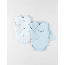 Ensemble De 2 Bodies En Coton Clair/écru Blanc Blanc