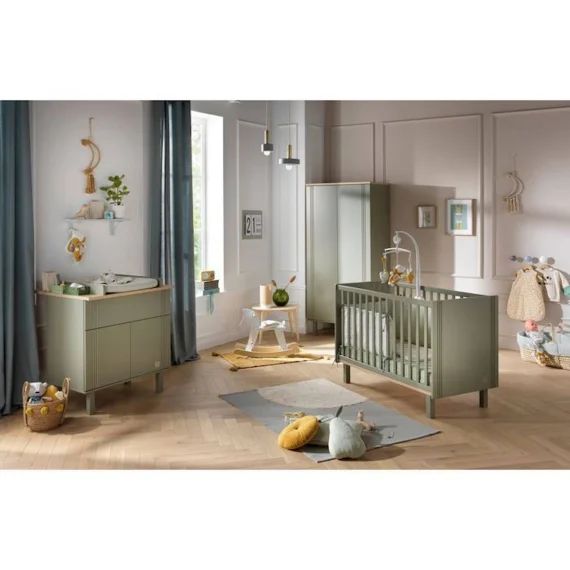 Commode 1 tiroir et 2 portes – Eleonore Kaki vert