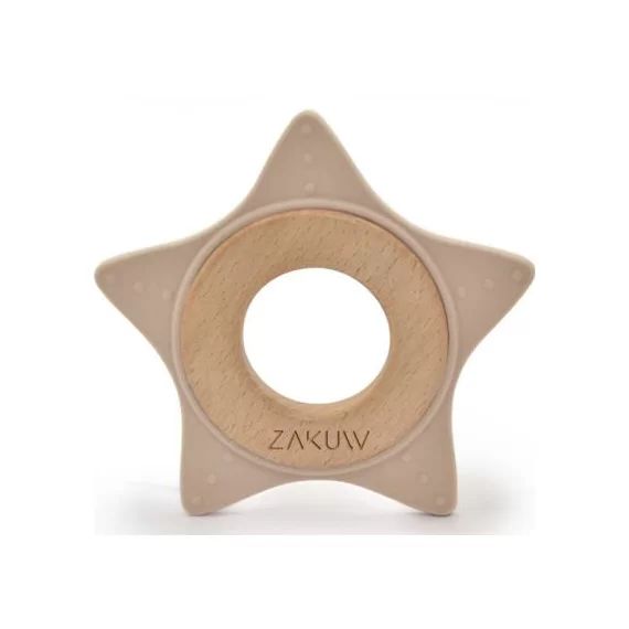 Anneau de dentition Etoile taupe